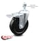 Service Caster 5 Inch Hard Rubber Wheel Swivel 12mm Threaded Stem Caster Total Lock Brake SCC-TSTTL20S514-HRS-M1215 - alternate 1